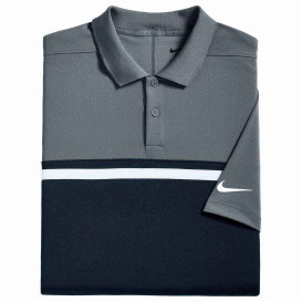 Nike NKFQ3968 Dri-FIT Victory Colorblock Polo - Cool Grey/Navy/White