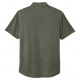 OGIO OG141 Gravitate Full-Button Polo - Drive Green Heather