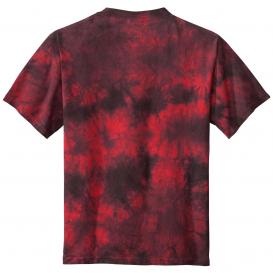 Port & Company PC145Y Youth Crystal Tie-Dye Tee - Black/Red