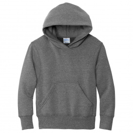 Port & Company PC90YH Youth Core Fleece Pullover Hooded Sweatshirt - Graphite Heather