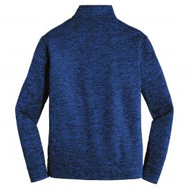 Sport-Tek ST226 PosiCharge Electric Heather Fleece 1/4-Zip Pullover - Dark Royal/Black Electric