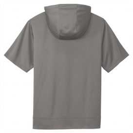 Sport-Tek ST251 Sport-Wick Fleece Short Sleeve Hooded Pullover - Dark Smoke Grey