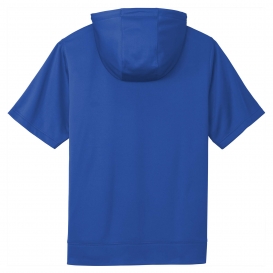 Sport-Tek ST251 Sport-Wick Fleece Short Sleeve Hooded Pullover - True Royal
