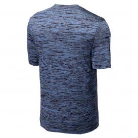 Sport-Tek ST390 PosiCharge Electric Heather Tee - Carolina Blue/True Navy Electric