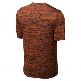 Sport-Tek ST390 PosiCharge Electric Heather Tee - Deep Orange/Black Electric