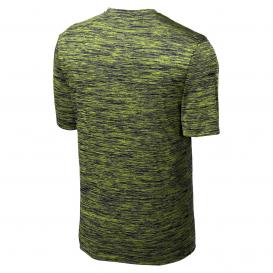 Sport-Tek ST390 PosiCharge Electric Heather Tee - Lime Shock/True Navy Electric