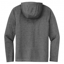 Sport-Tek ST406 PosiCharge Tri-Blend Wicking Long Sleeve Hoodie - Dark Grey Heather
