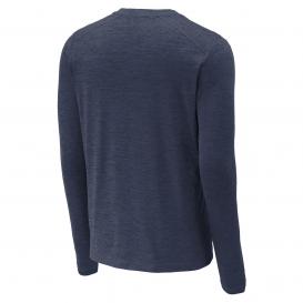 Sport-Tek ST710 Exchange 1.5 Long Sleeve Crew Tee - Dark Denim Heather