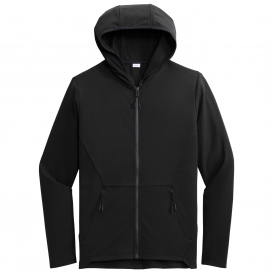Sport-Tek ST870 Circuit Hooded Full-Zip - Deep Black