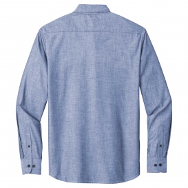 Port Authority W382 Long Sleeve Chambray Easy Care Shirt - Moonlight Blue