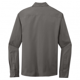 Port Authority W401 Long Sleeve Performance Staff Shirt - Graphite