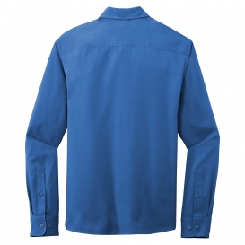Port Authority W401 Long Sleeve Performance Staff Shirt - True Blue