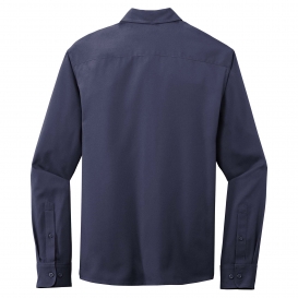 Port Authority W401 Long Sleeve Performance Staff Shirt - True Navy