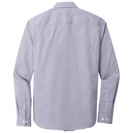 Port Authority W645 Pincheck Easy Care Shirt - Gusty Grey/White