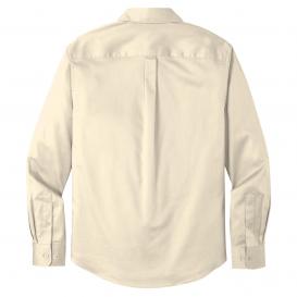 Port Authority W808 Long Sleeve SuperPro React Twill Shirt - Ecru