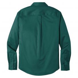 Port Authority W808 Long Sleeve SuperPro React Twill Shirt - Marine Green