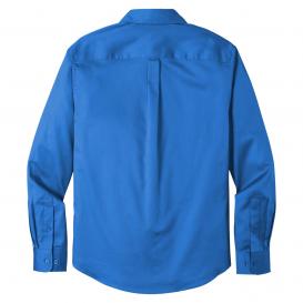 Port Authority W808 Long Sleeve SuperPro React Twill Shirt - Strong Blue