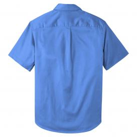 Port Authority W809 Short Sleeve SuperPro React Twill Shirt - Ultramarine Blue