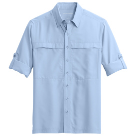 Port Authority W960 Long Sleeve UV Daybreak Shirt - Light Blue