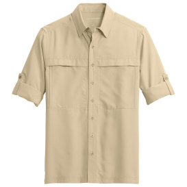 Port Authority W960 Long Sleeve UV Daybreak Shirt - Oat