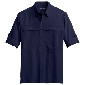 Port Authority W960 Long Sleeve UV Daybreak Shirt - True Navy