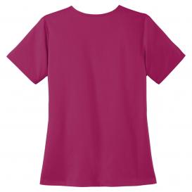 Wink WW4168 Women\'s WorkFlex Mock Wrap Scrub Top - Wine