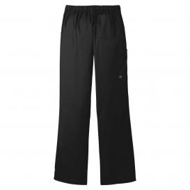 Wink WW4750P Women\'s Petite WorkFlex Flare Leg Cargo Pocket Scrub Pants - Black