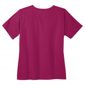 Wink WW4760 Women\'s WorkFlex Mock Wrap Scrub Top - Wine