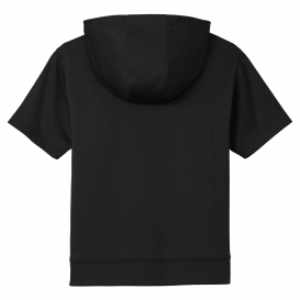 Sport-Tek YST251 Youth Sport-Wick Fleece Short Sleeve Hooded Pullover - Black