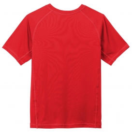 Sport-Tek YST470 Youth Rashguard Tee - True Red