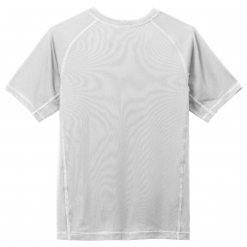 Sport-Tek YST470 Youth Rashguard Tee - White