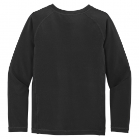 Sport-Tek YST470LS Youth Long Sleeve Rashguard Tee - Black