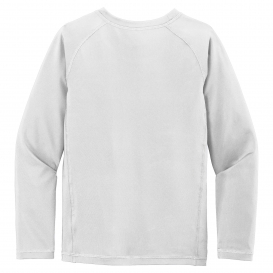 Sport-Tek YST470LS Youth Long Sleeve Rashguard Tee - White