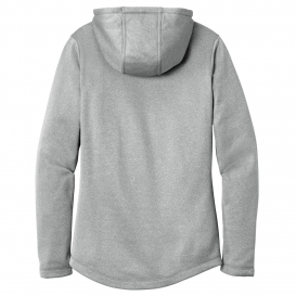 Sport-Tek LST264 Ladies PosiCharge Sport-Wick Heather Fleece Hooded Pullover - Dark Silver Heather