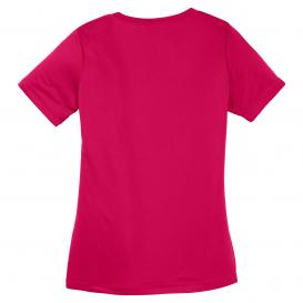 Sport-Tek LST353 Ladies V-Neck PosiCharge Competitor Tee - Pink Raspberry