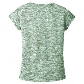 Sport-Tek LST390 Ladies PosiCharge Electric Heather Sporty Tee - Forest Green Electric