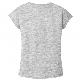 Sport-Tek LST390 Ladies PosiCharge Electric Heather Sporty Tee - Silver Electric