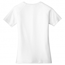 Sport-Tek LST400 Ladies PosiCharge Tri-Blend Wicking Raglan Tee - White