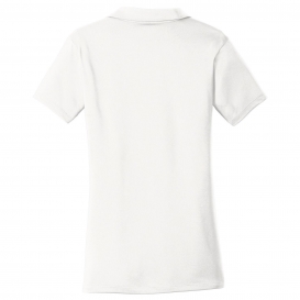 Sport-Tek LST620 Ladies Contrast PosiCharge Tough Polo - White/Heather Grey