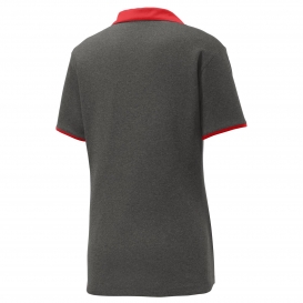 Sport-Tek LST667 Ladies Heather Contender Contrast Polo - Graphite Heather/True Red