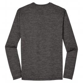 Sport-Tek ST390LS PosiCharge Long Sleeve Electric Heather Tee - Grey/Black Electric