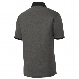Sport-Tek ST667 Heather Contender Contrast Polo - Graphite Heather/Black