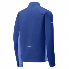 Sport-Tek ST854 Sport-Wick Stretch Contrast 1/2-Zip Pullover - True Royal/True Royal Heather