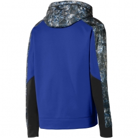 Sport-Tek YST231 Youth Sport-Wick Mineral Freeze Fleece Colorblock Hooded Pullover - True Royal/True Toyal