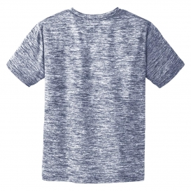 Sport-Tek YST390 Youth PosiCharge Electric Heather Tee - True Navy Electric