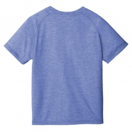 Sport-Tek YST400 Youth PosiCharge Tri-Blend Wicking Raglan Tee - True Royal Heather