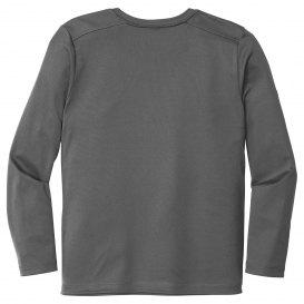 Sport-Tek YST420LS Youth Posi-UV Pro Long Sleeve Tee - Dark Smoke Grey