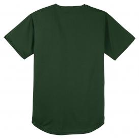 Sport-Tek ST220 PosiCharge Tough Mesh Full-Button Jersey T-Shirt - Forest Green