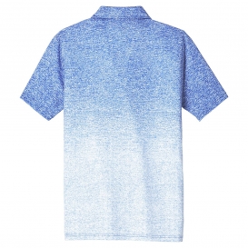 Sport-Tek ST671 Ombre Heather Polo - White/True Royal