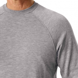 Workrite Fire Service FT40 Men\'s Athletic Style Long Sleeve Station Wear T-Shirt - Heather Grey